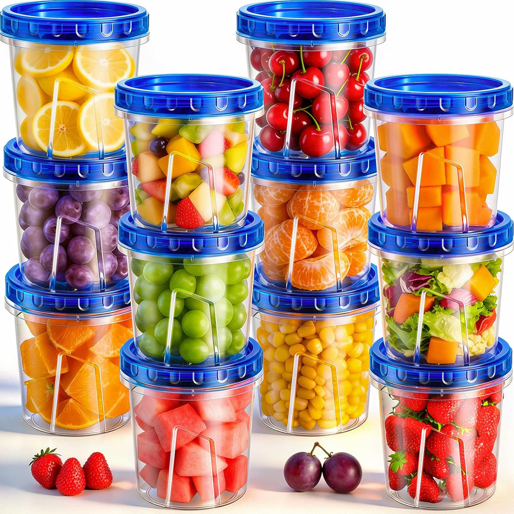 Meal Prep Containers - Freezer Storage Containers Airtight Plastic Food