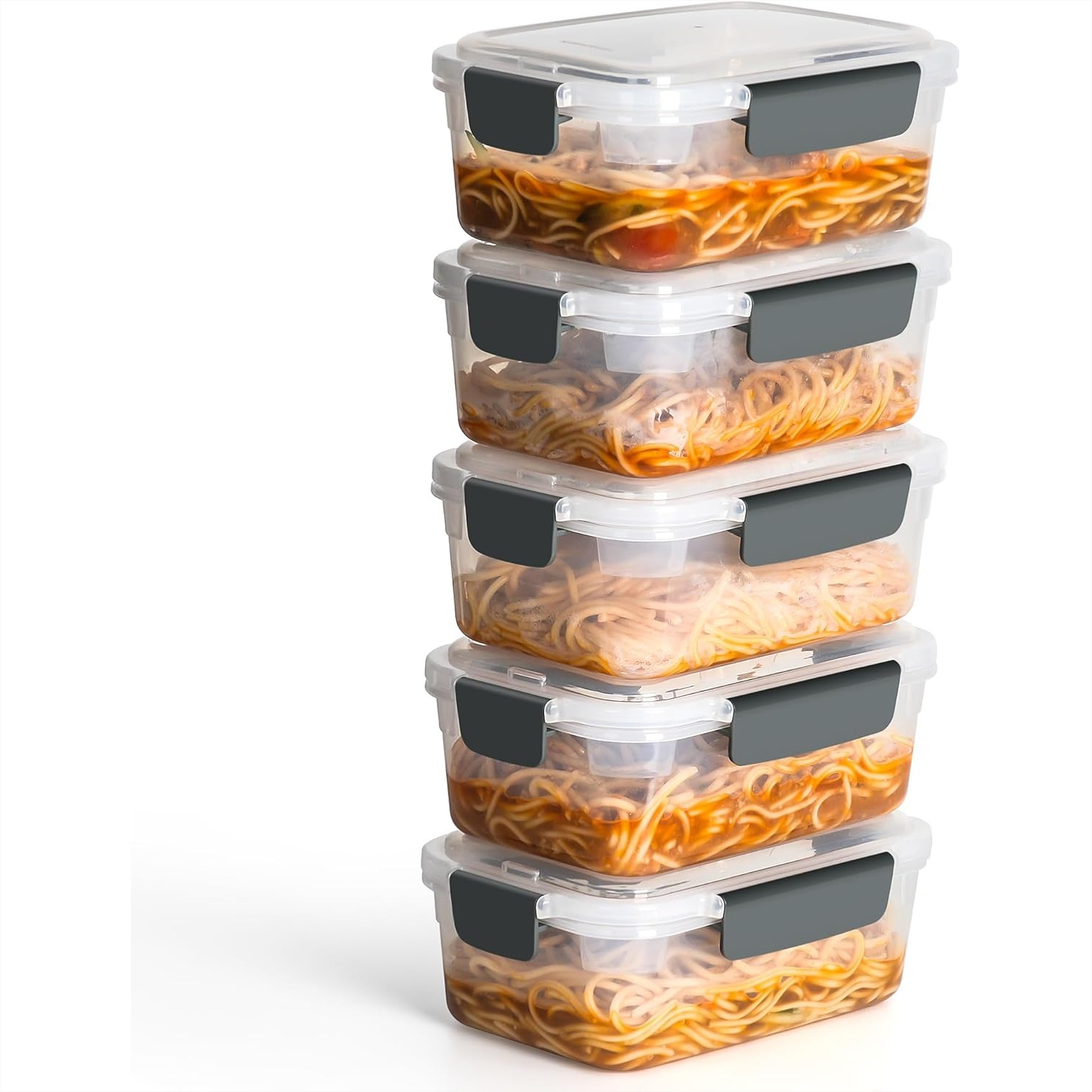 Meal Prep Containers - 5 Cup Plastic Food Storage Containers