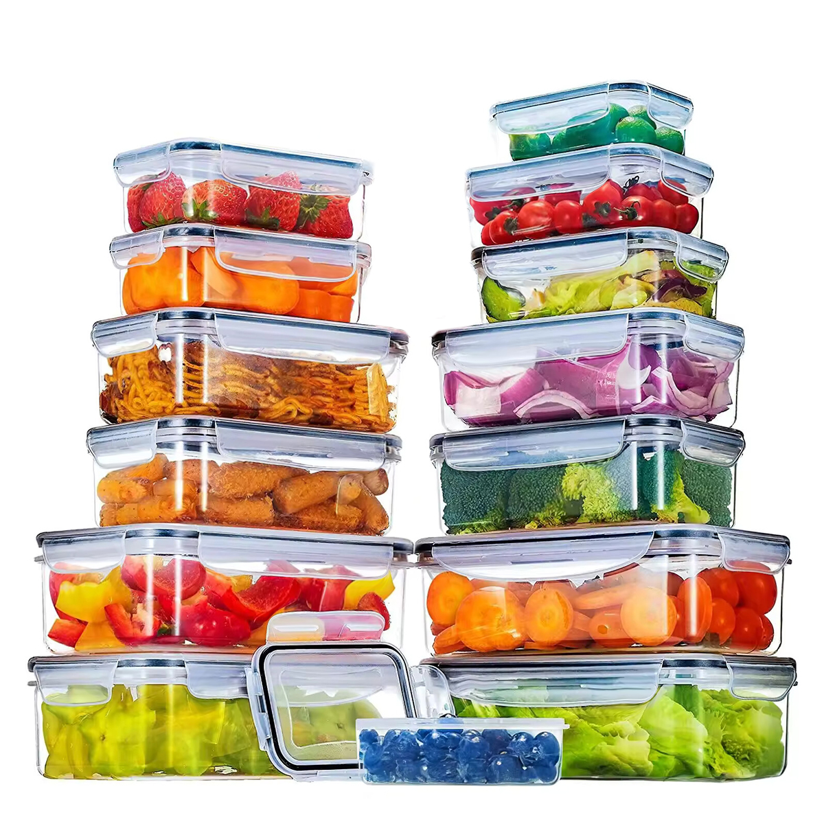 Meal Prep Organizer - 34PCS-Assorted Size Airtight Food Storage Containers