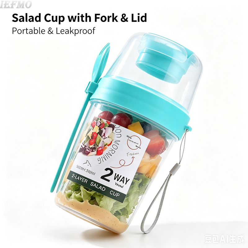 On-the-Go Salad Bowl Set with  - Meal Prep Yogurt Cups avis et prix