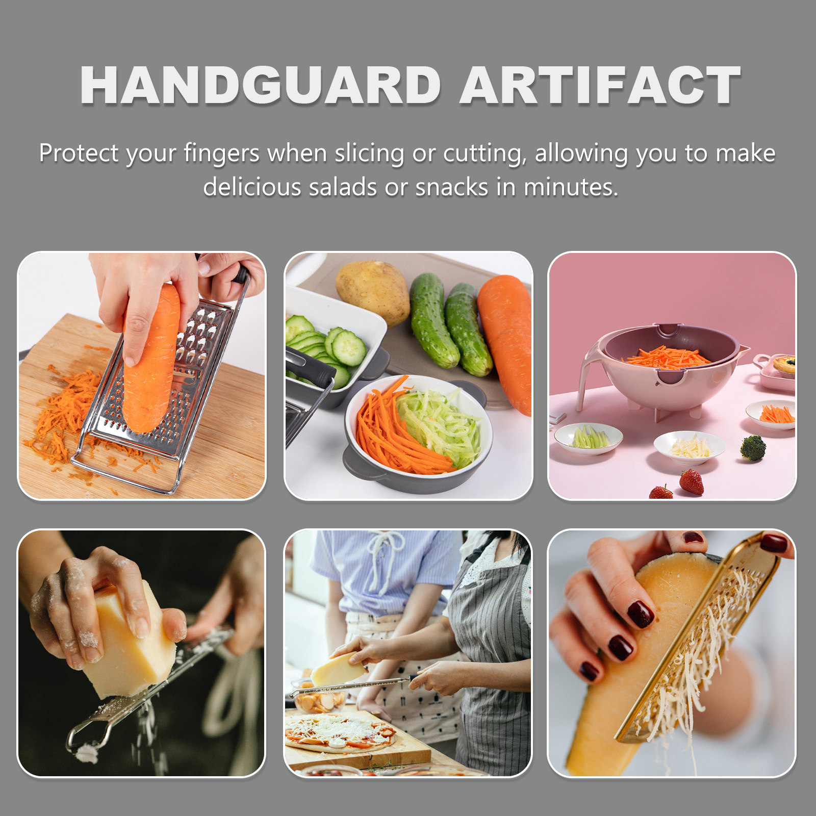 2Pcs Food Safety Holder Sturdy - Mandoline Slicer Guard avis et prix