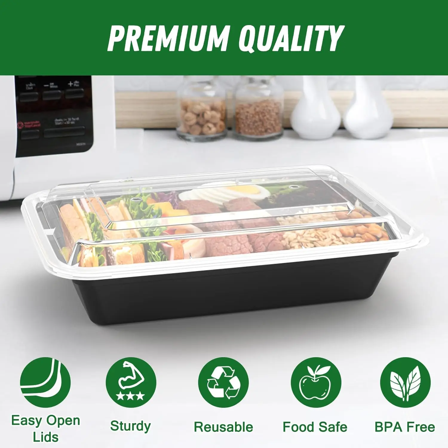 50 Pack (100-Piece) 32 oz Meal - Meal Prep Containers avis et prix