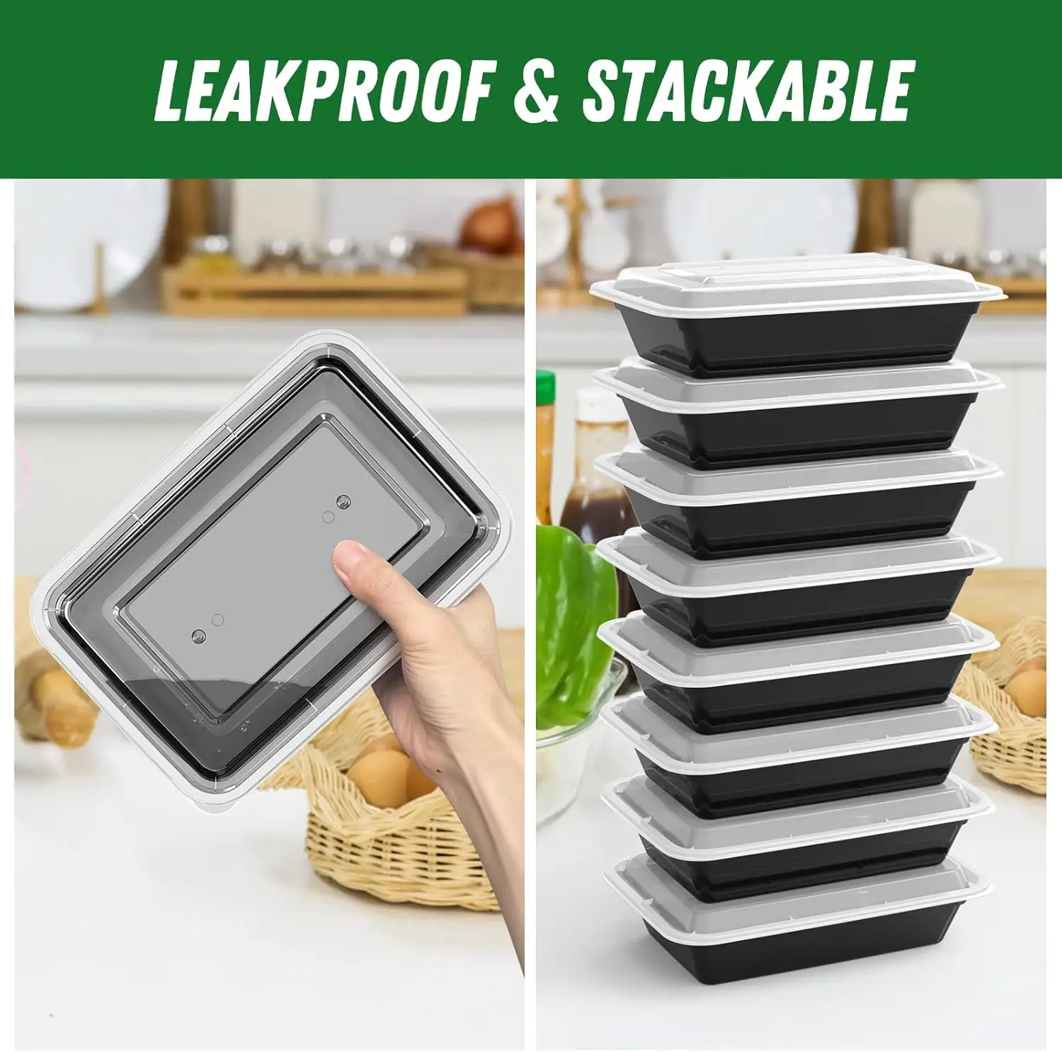 50 Pack (100-Piece) 32 oz Meal - Meal Prep Containers avis et prix