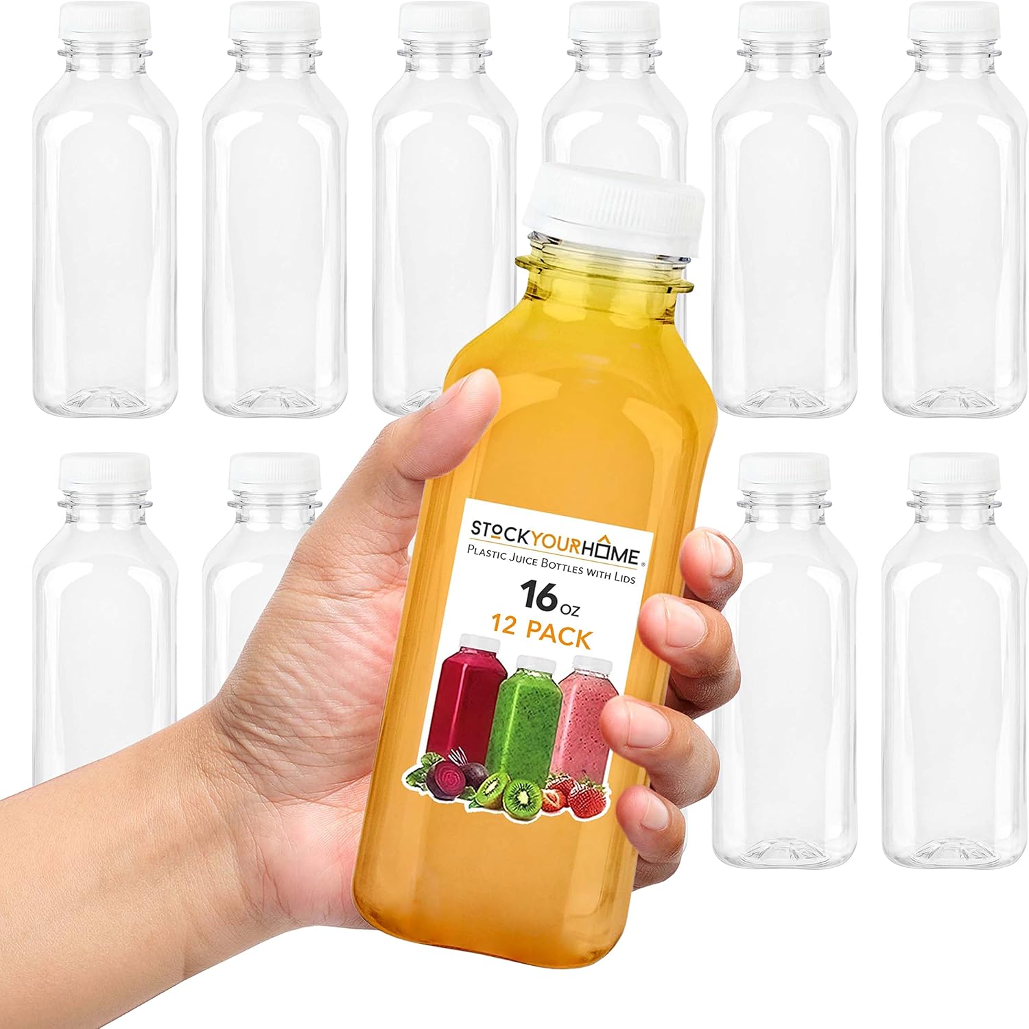 16 oz Clear Plastic Juice Bott - Meal Prep Juice Bottles avis et prix