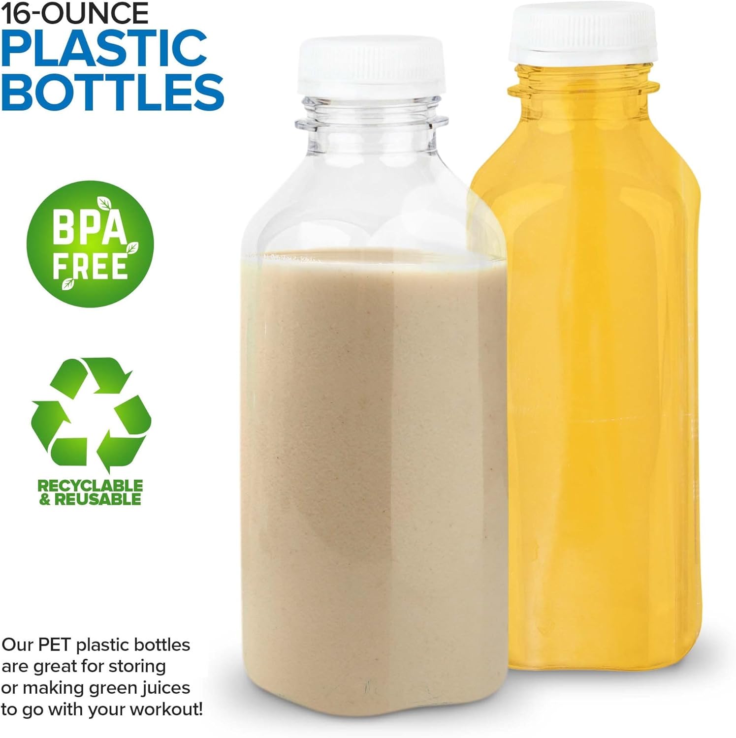 16 oz Clear Plastic Juice Bott - Meal Prep Juice Bottles avis et prix