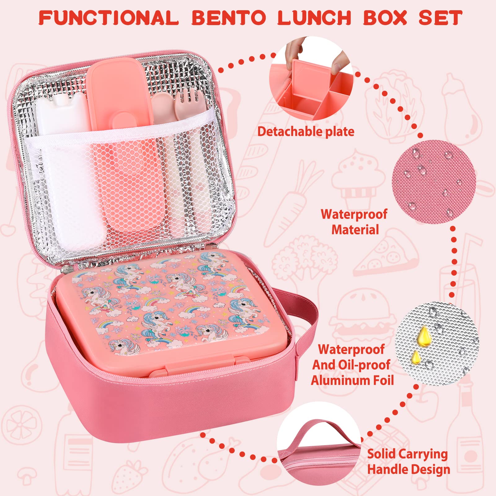 Bento Lunch Box for Kids With  - Meal Prep Lunch Boxes avis et prix