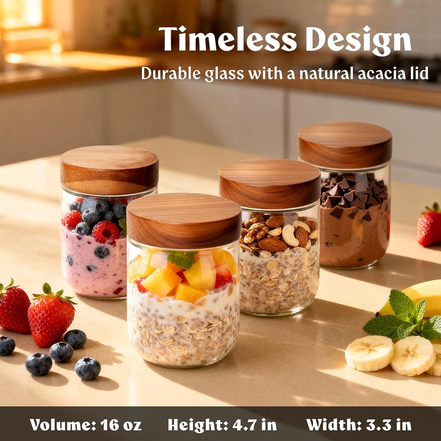 Overnight Oats Containers with - Meal Prep Containers avis et prix