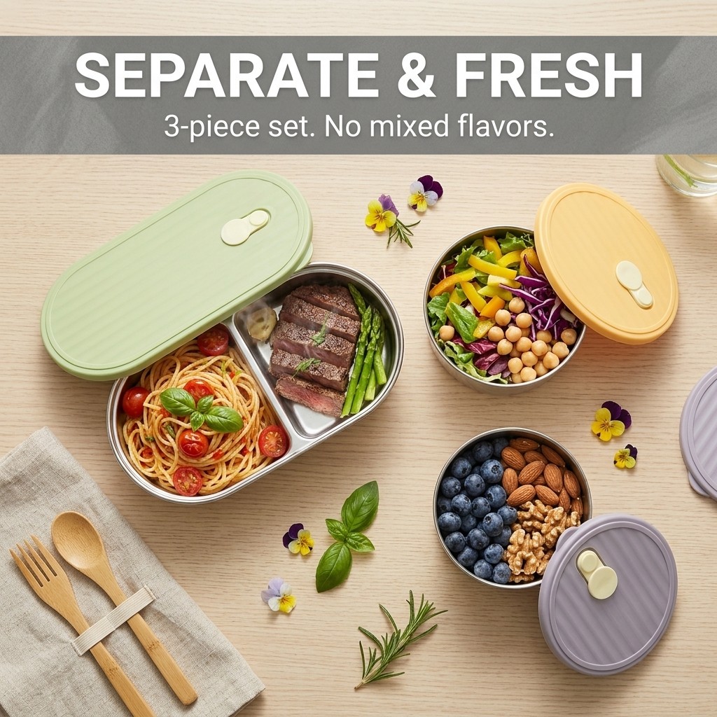 Microwavable 304 Stainless Ste - Meal Prep Lunch Boxes avis et prix