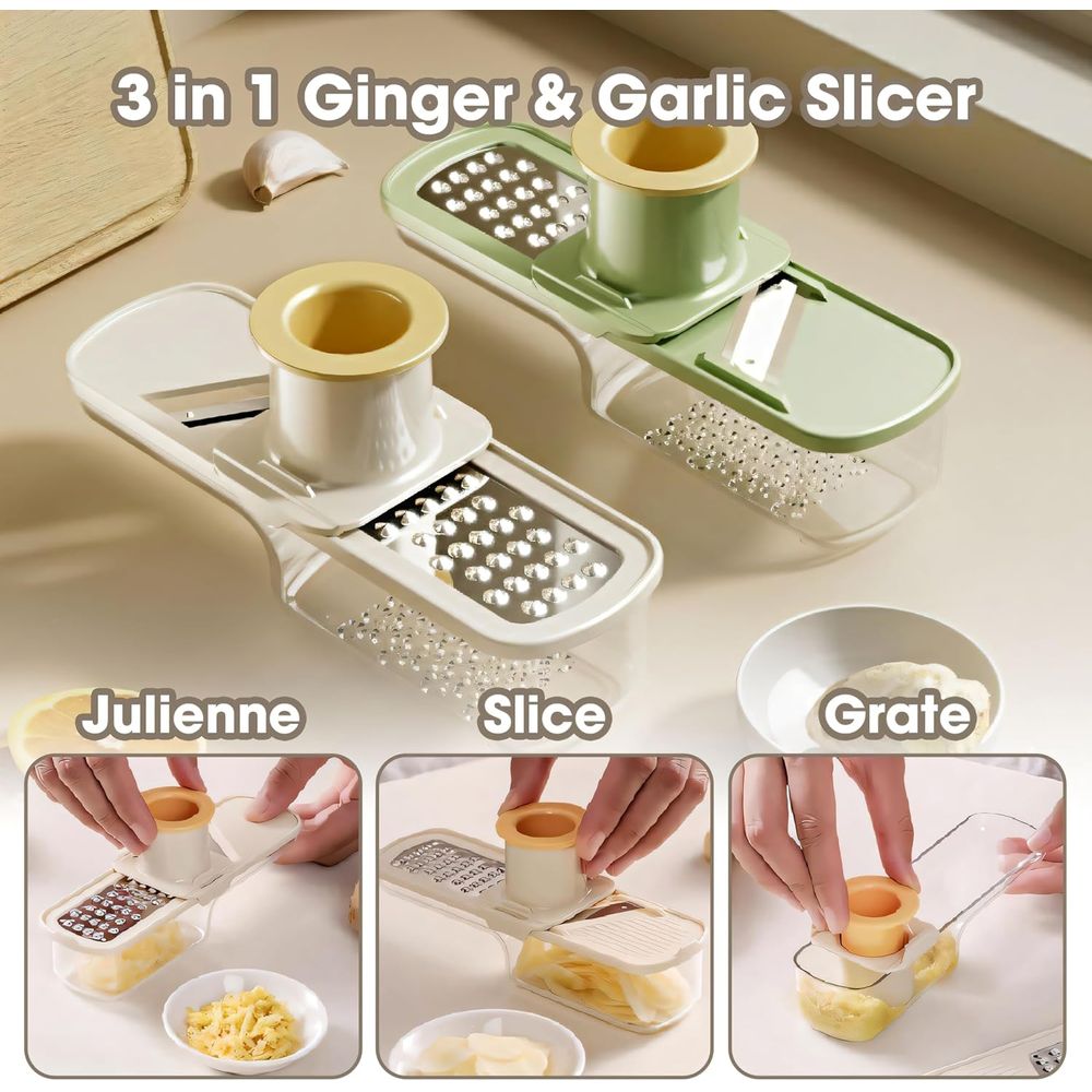 2-Pack 3-in-1 Ginger Garlic Mi - Mandoline Slicer Guard avis et prix