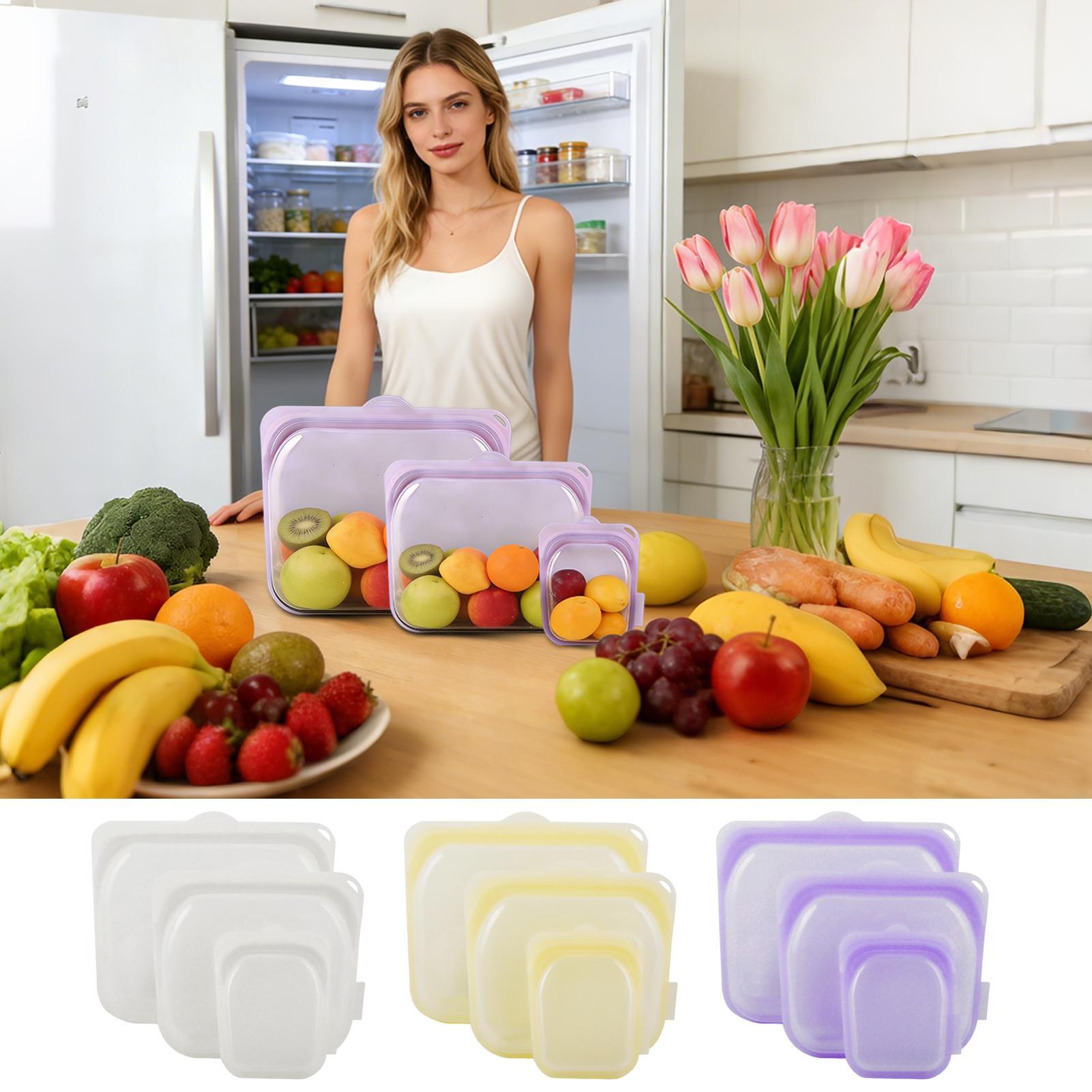 Reusable Freezer Bags 3 Pieces - Meal Prep Freezer avis et prix