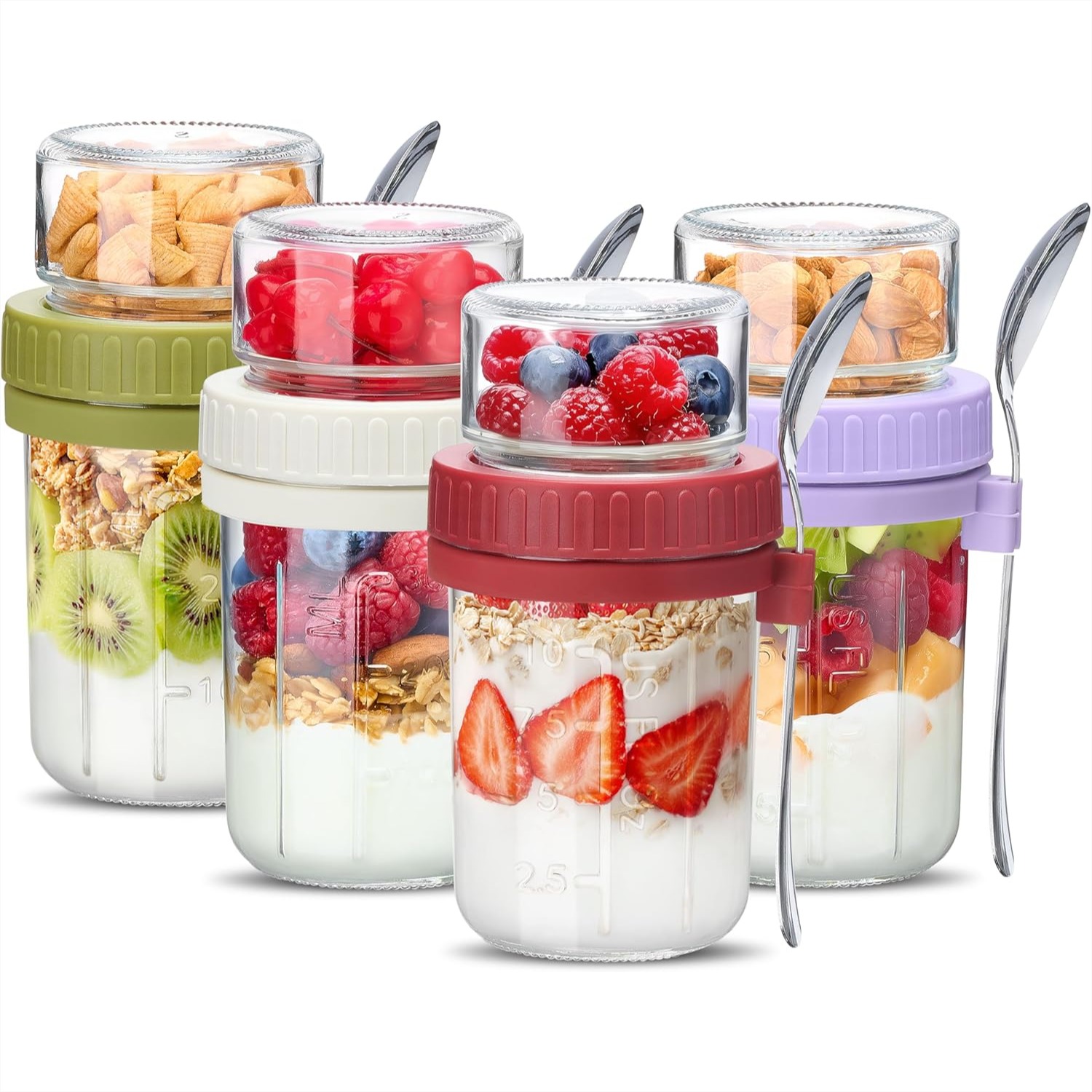 Overnight Oats Containers with - Meal Prep Yogurt Cups avis et prix