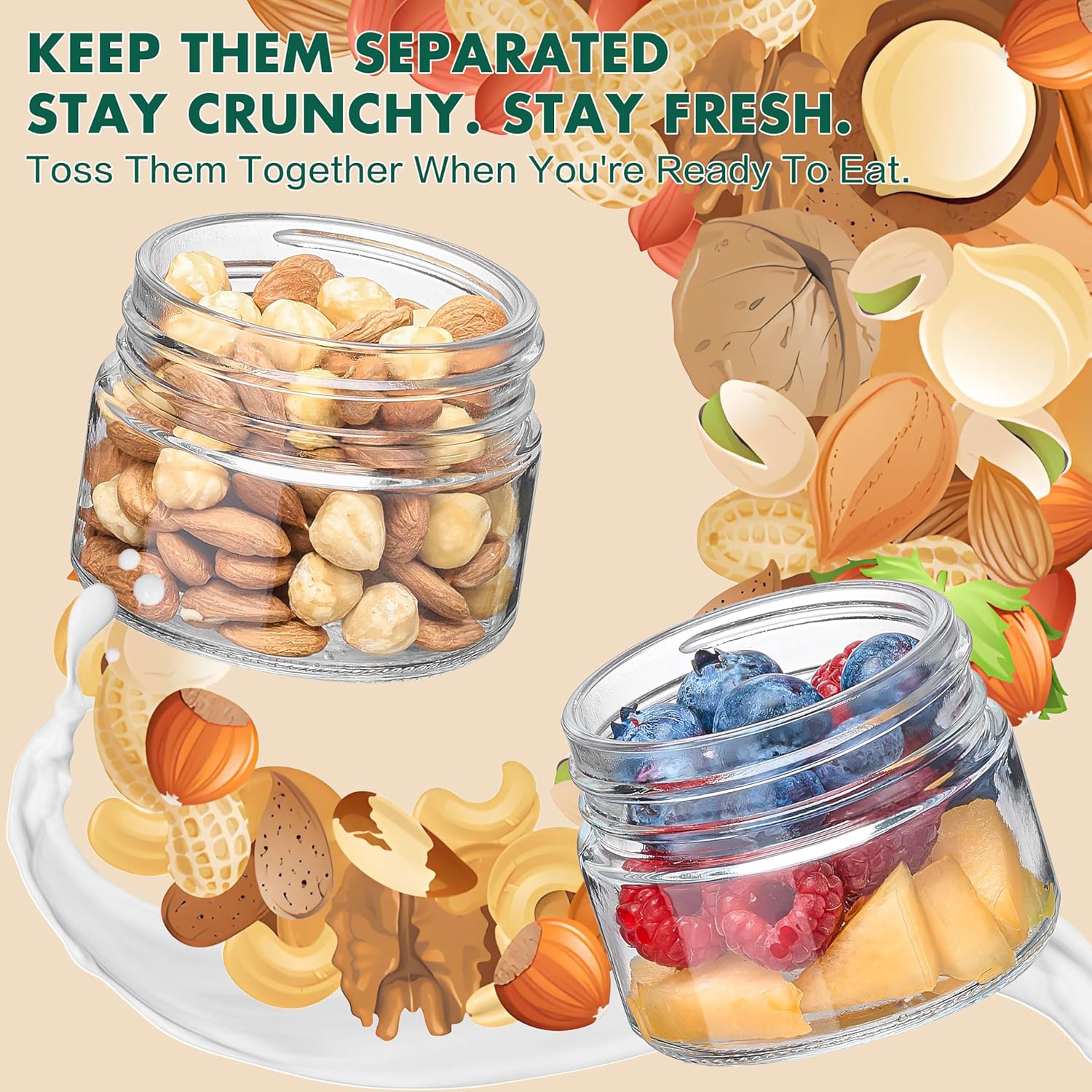 Overnight Oats Containers with - Meal Prep Yogurt Cups avis et prix