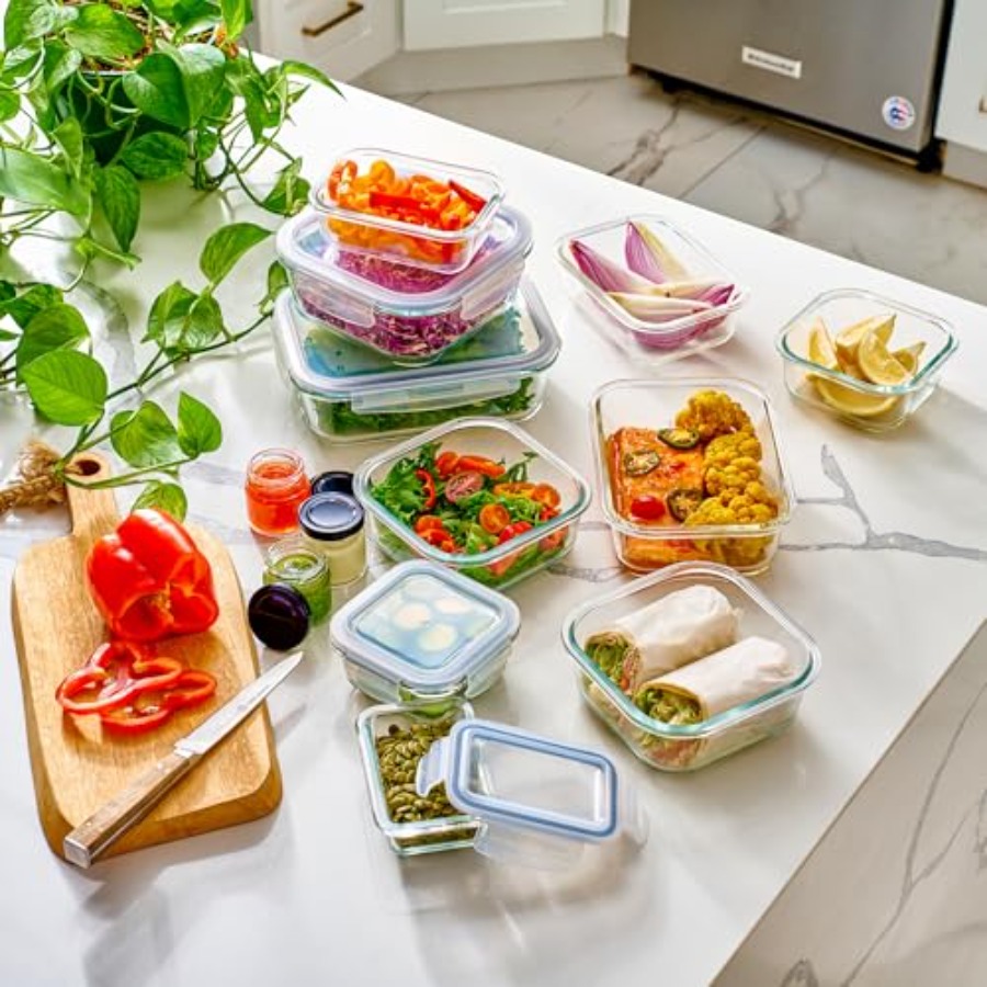40pc Set Glass Food Storage Co - Meal Prep Lunch Boxes avis et prix