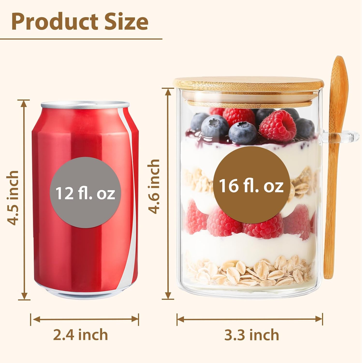 6 Pack Overnight Oats Containe - Meal Prep Containers avis et prix