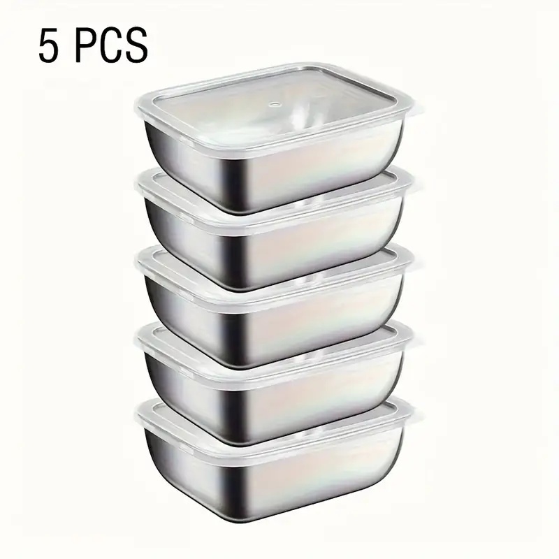 5-Piece Stainless Steel Food S - Meal Prep Lunch Boxes avis et prix