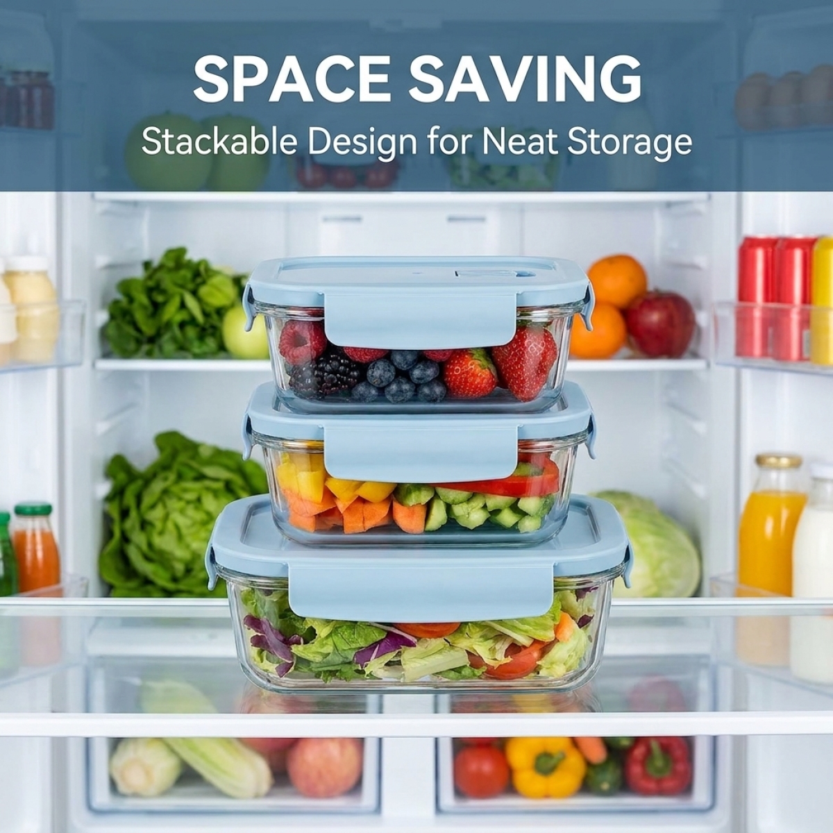 Sky Blue Glass Food Storage Co - Meal Prep Containers avis et prix