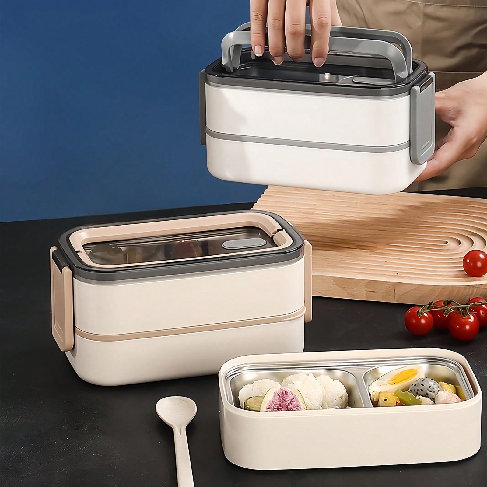Stainless Steel 2-Layer Lunch  - Meal Prep Lunch Boxes avis et prix