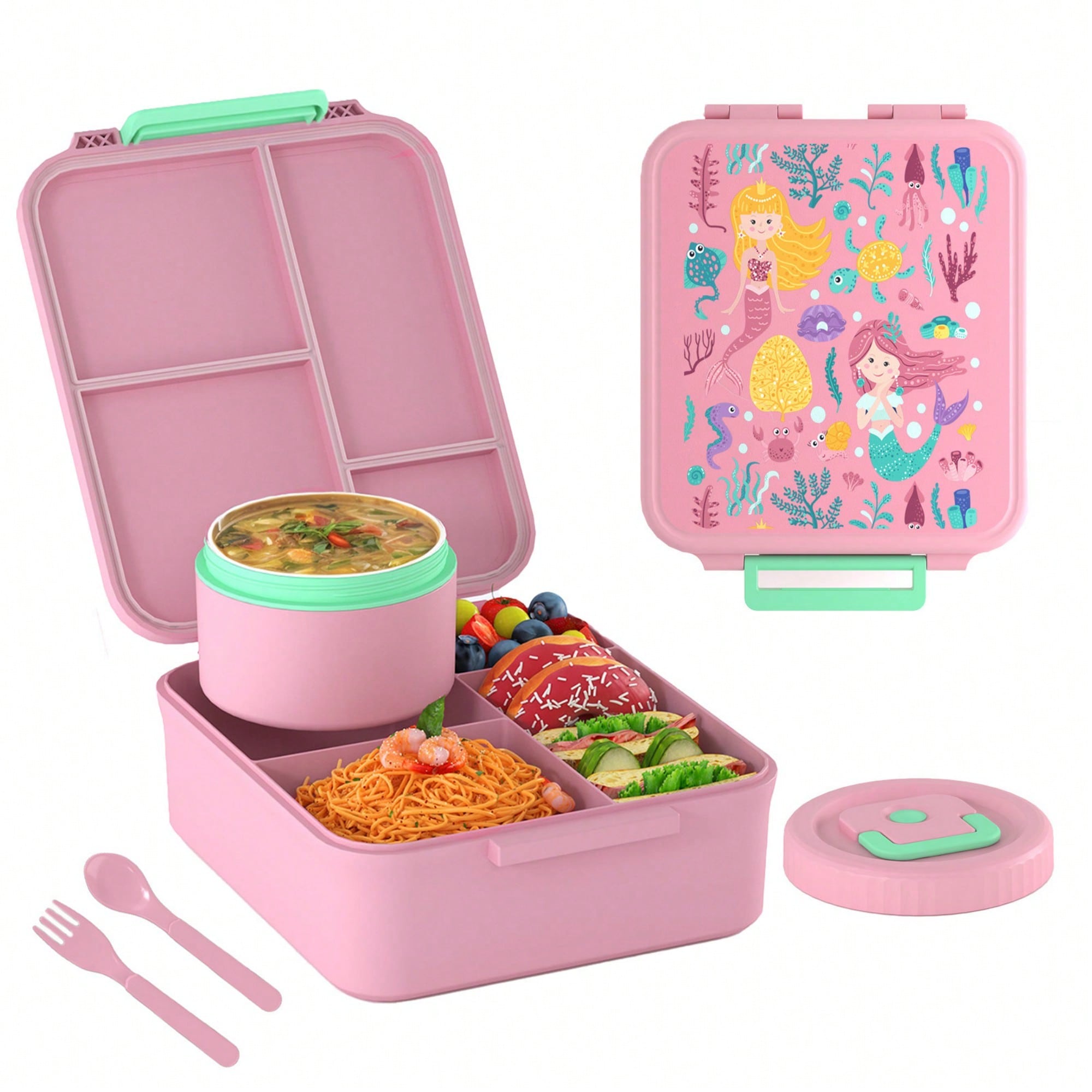 Kids Bento Lunch Box with 4 Co - Meal Prep Lunch Boxes avis et prix