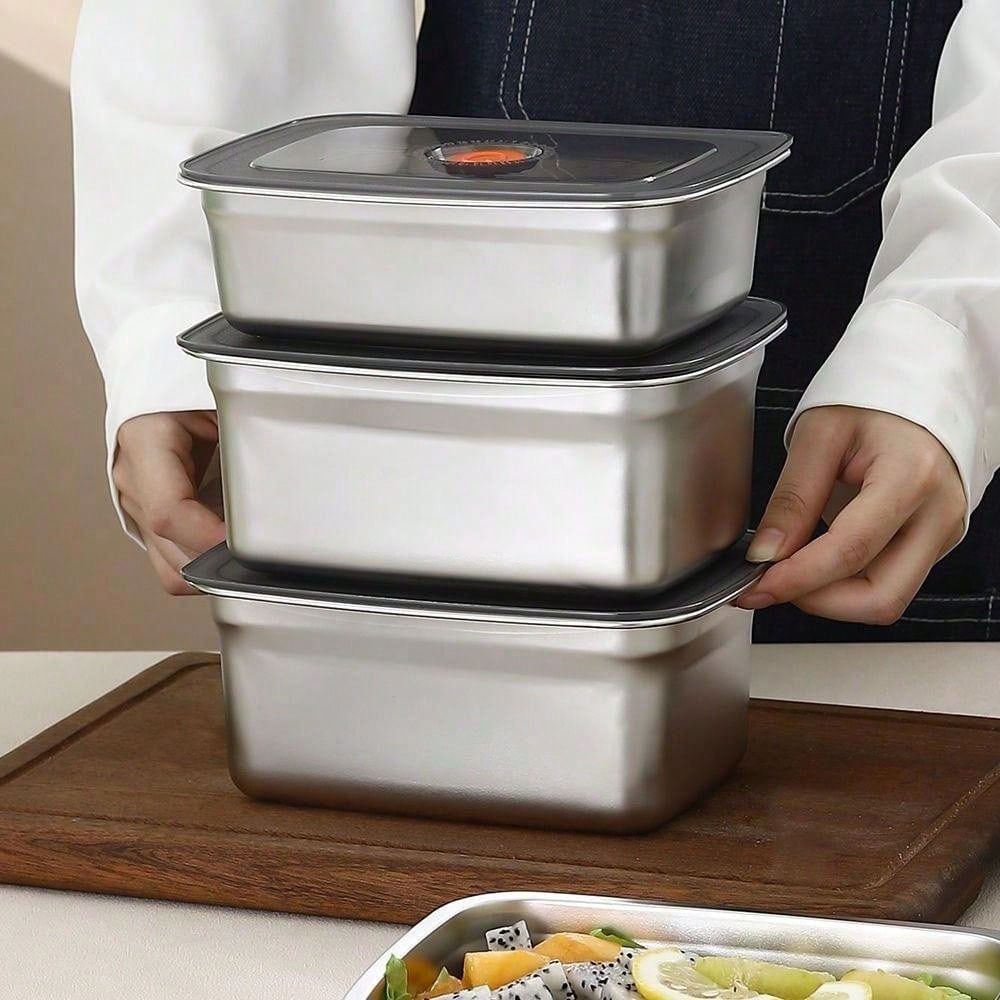 Buy 2 Get 1 Free 3 Pack Stainl - Meal Prep Containers avis et prix