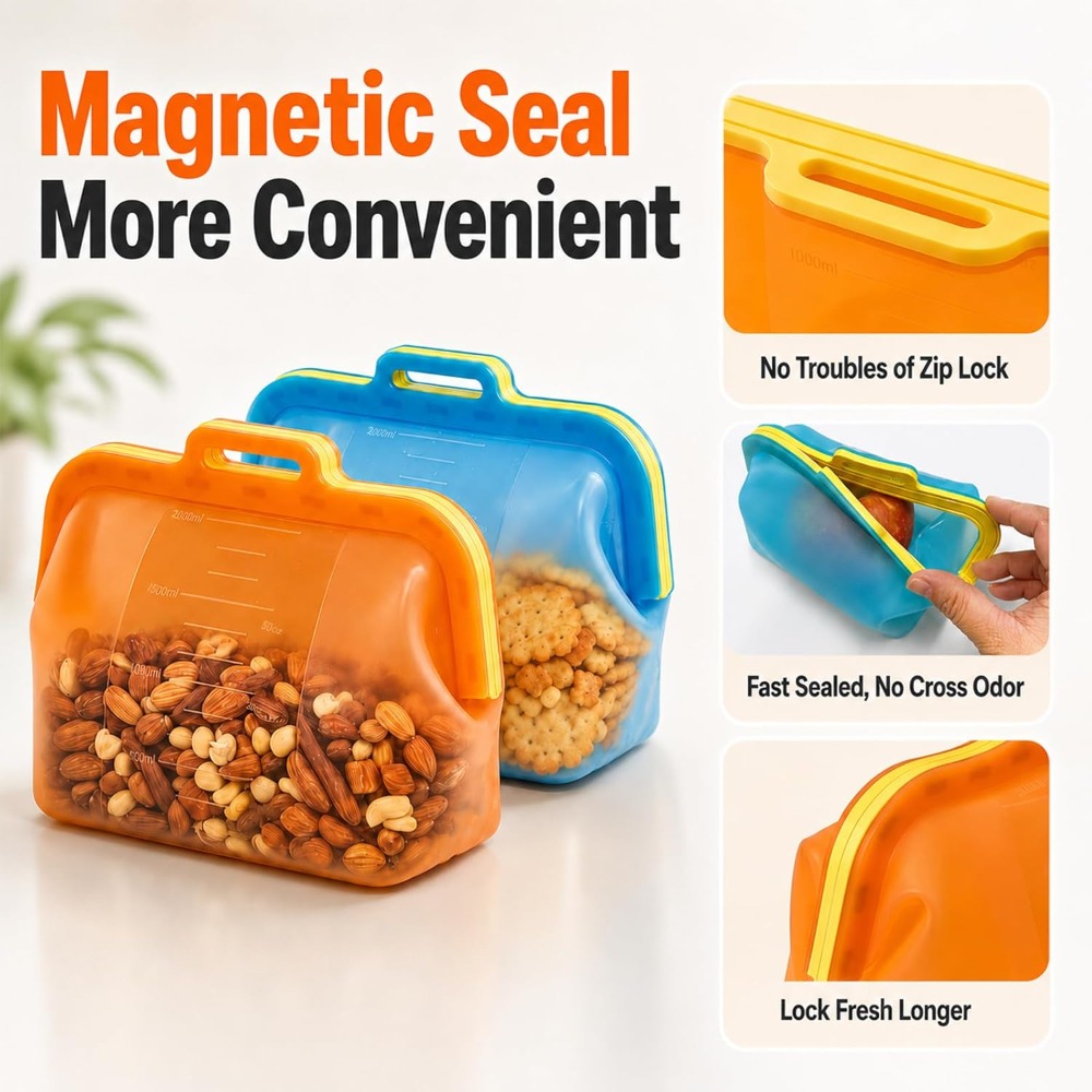 Reusable Silicone Food Storage - Meal Prep Freezer avis et prix