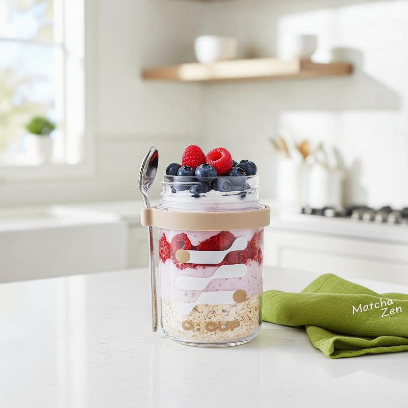 400ML Overnight Oats Glass Cup - Meal Prep Yogurt Cups avis et prix