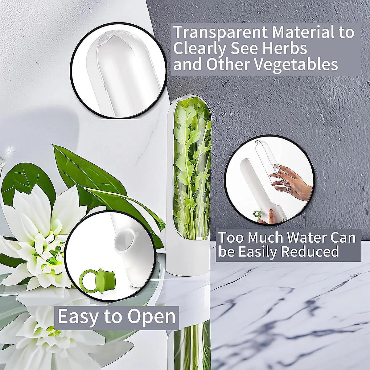 1/2/3PCS Herb Saver Storage Co - Herb Keeper Bottle avis et prix
