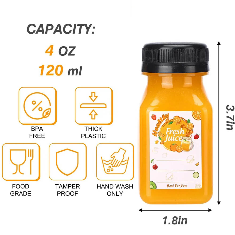 4oz Plastic Juice Bottles with - Meal Prep Juice Bottles avis et prix