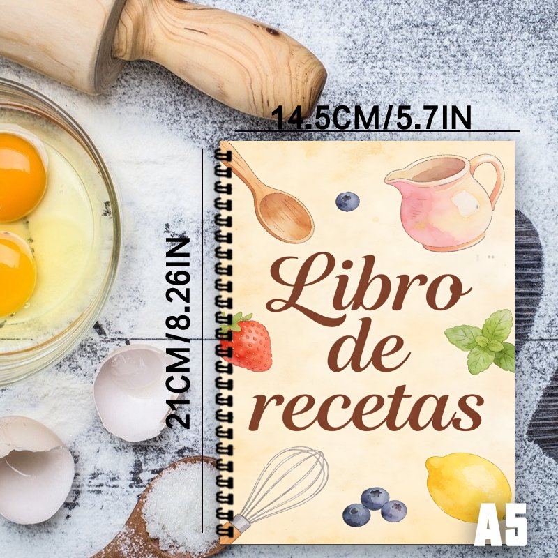 A5 Paper Spanish Recipe Book,  - Meal Prep Healthy Recipes avis et prix