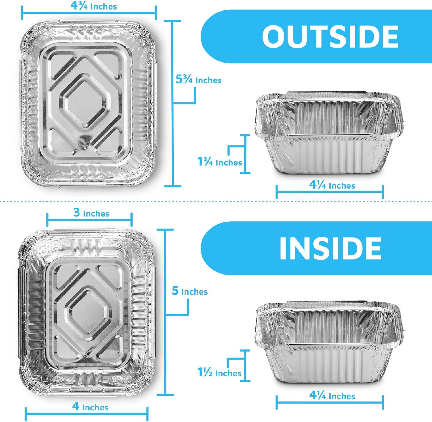 Disposable Takeout Pans with C - Meal Prep Containers avis et prix