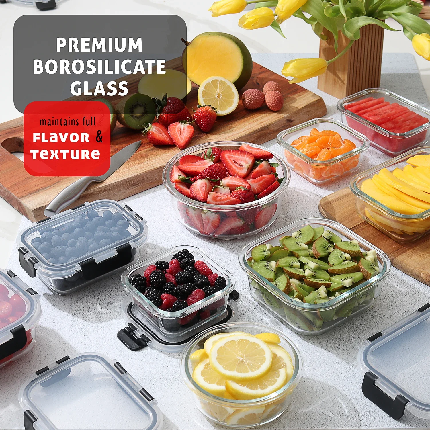 Glass Food Storage Containers  - Meal Prep Containers avis et prix