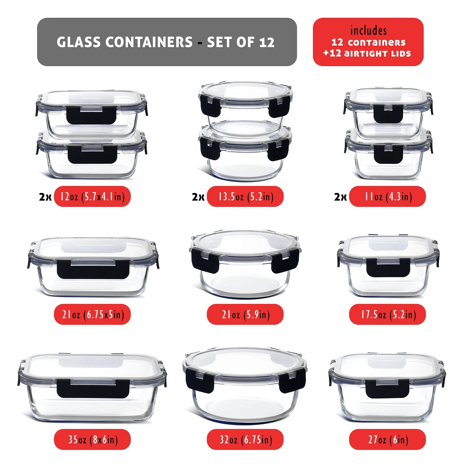 Glass Food Storage Containers  - Meal Prep Containers avis et prix