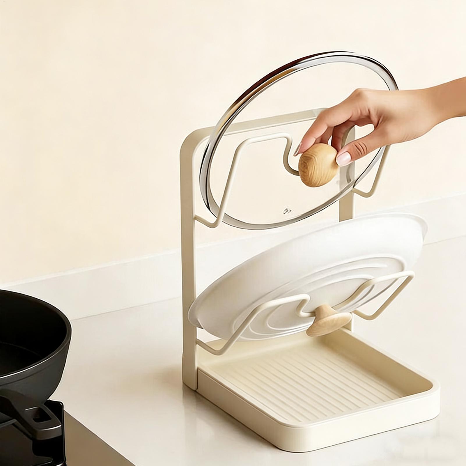 Pot Lid Organizer Anti-Slip Ki - Meal Prep Organizer avis et prix