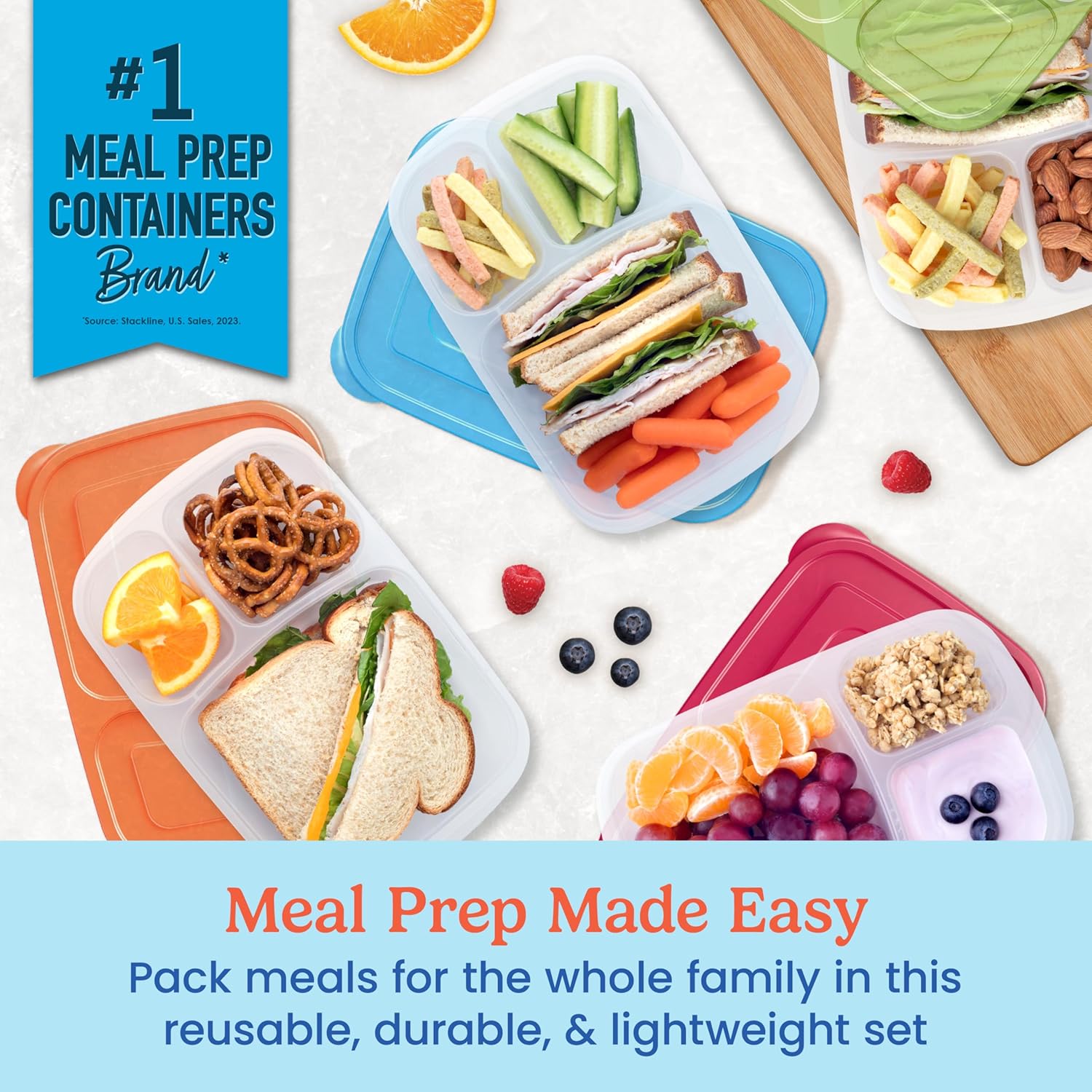 Original Stackable Lunch Boxes - Meal Prep Lunch Boxes avis et prix