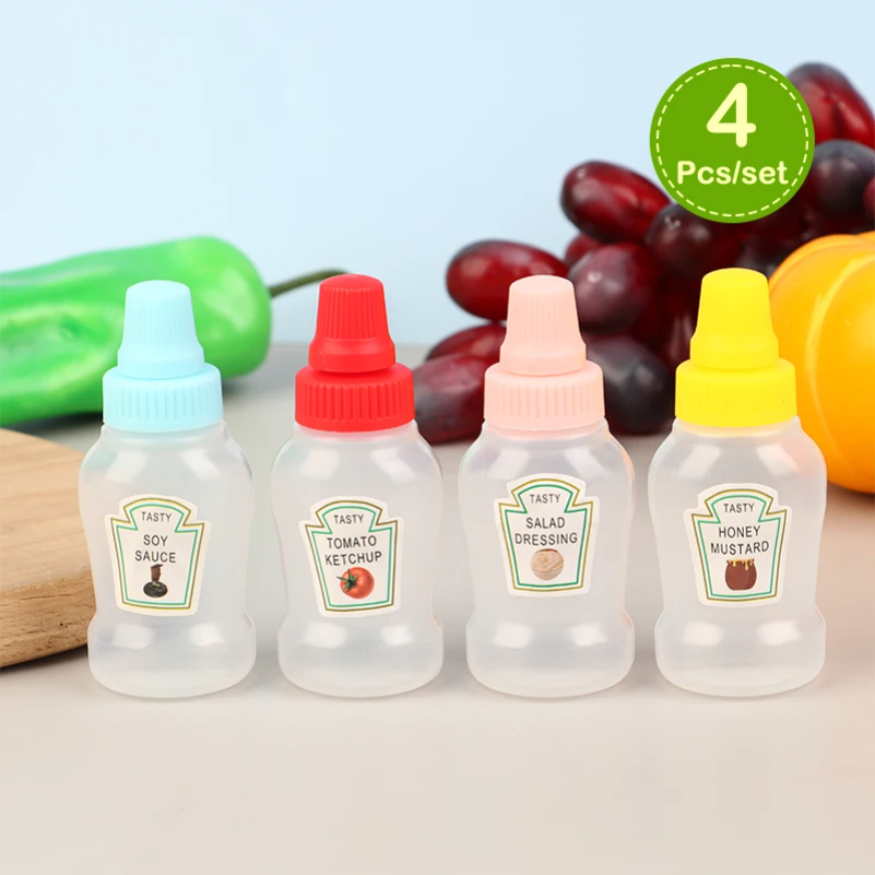 4Pcs/set Mini Sauce Bottle Ket - Herb Keeper Bottle avis et prix