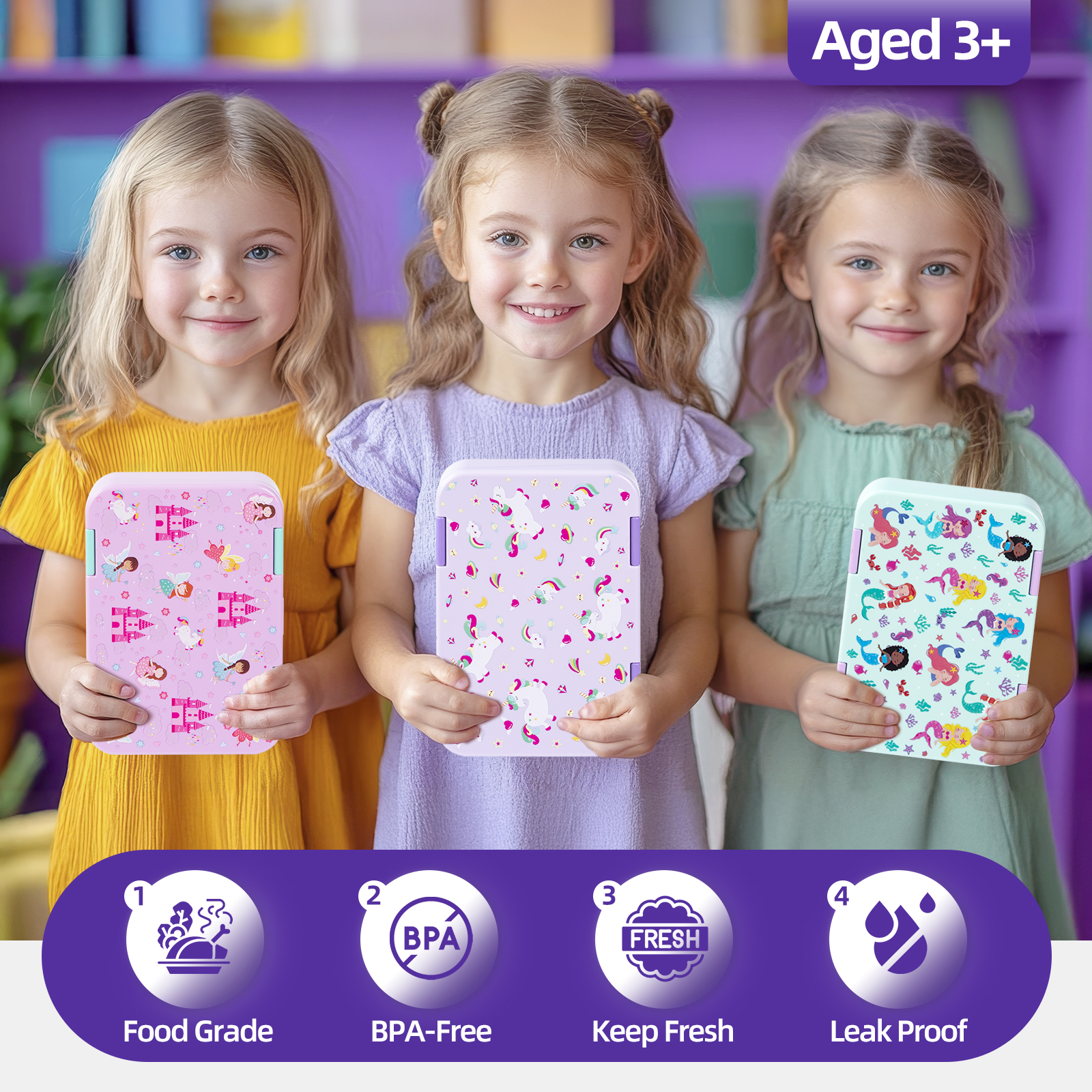 40oz Cartoon Pattern Bento Lun - Meal Prep Lunch Boxes avis et prix