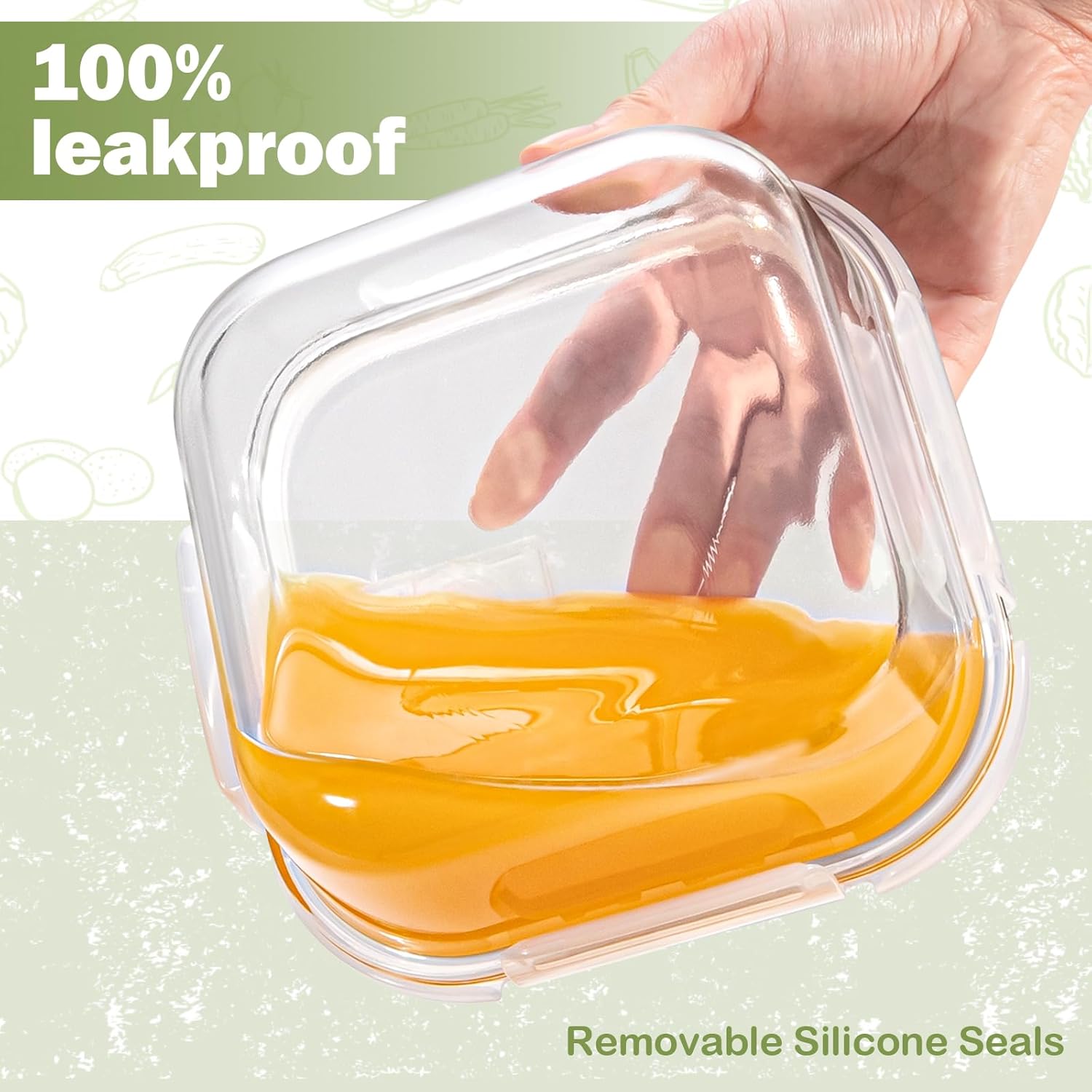 Square Glass Containers with L - Meal Prep Yogurt Cups avis et prix