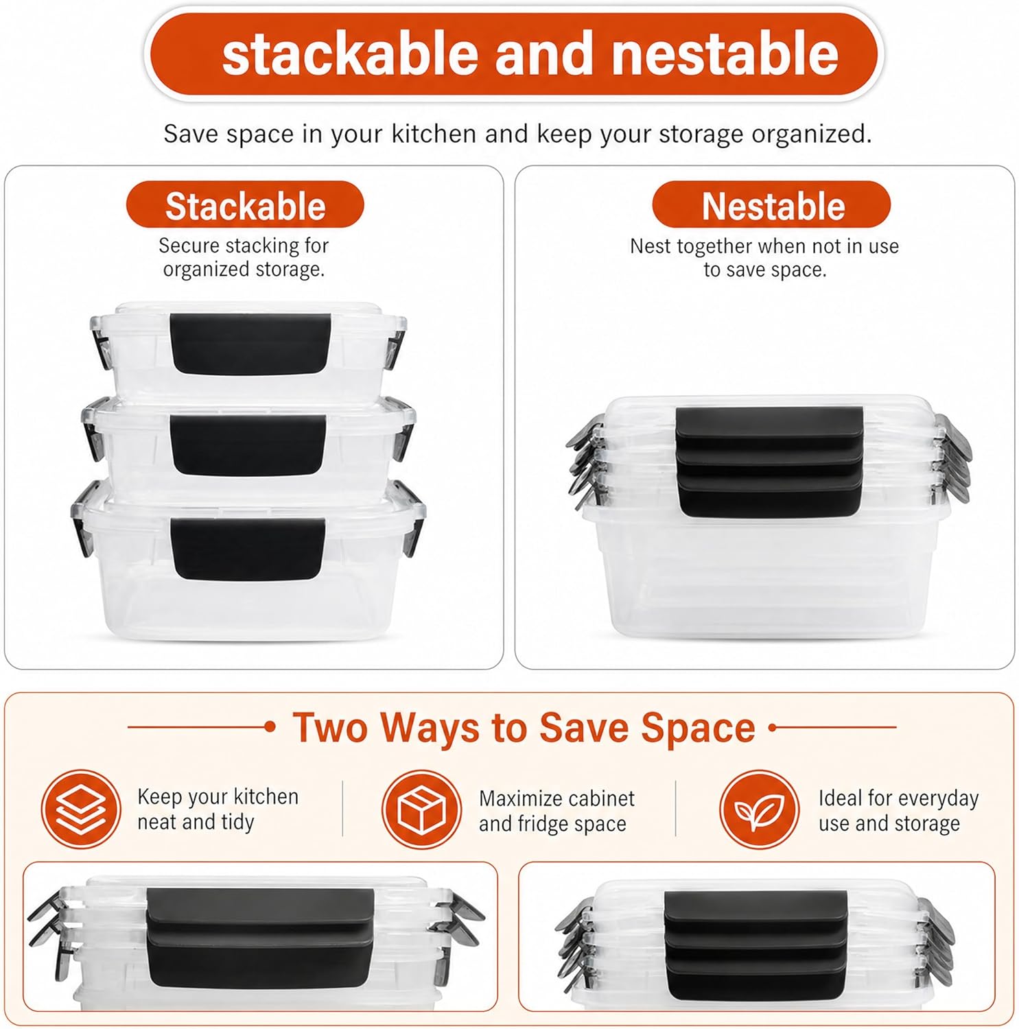 5 Cup Plastic Food Storage Con - Meal Prep Containers avis et prix