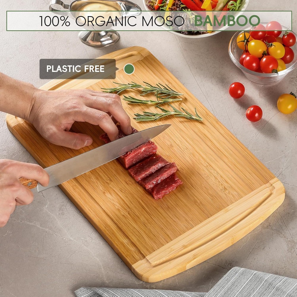 Large Wooden Cutting Board for - Meal Prep Organic avis et prix