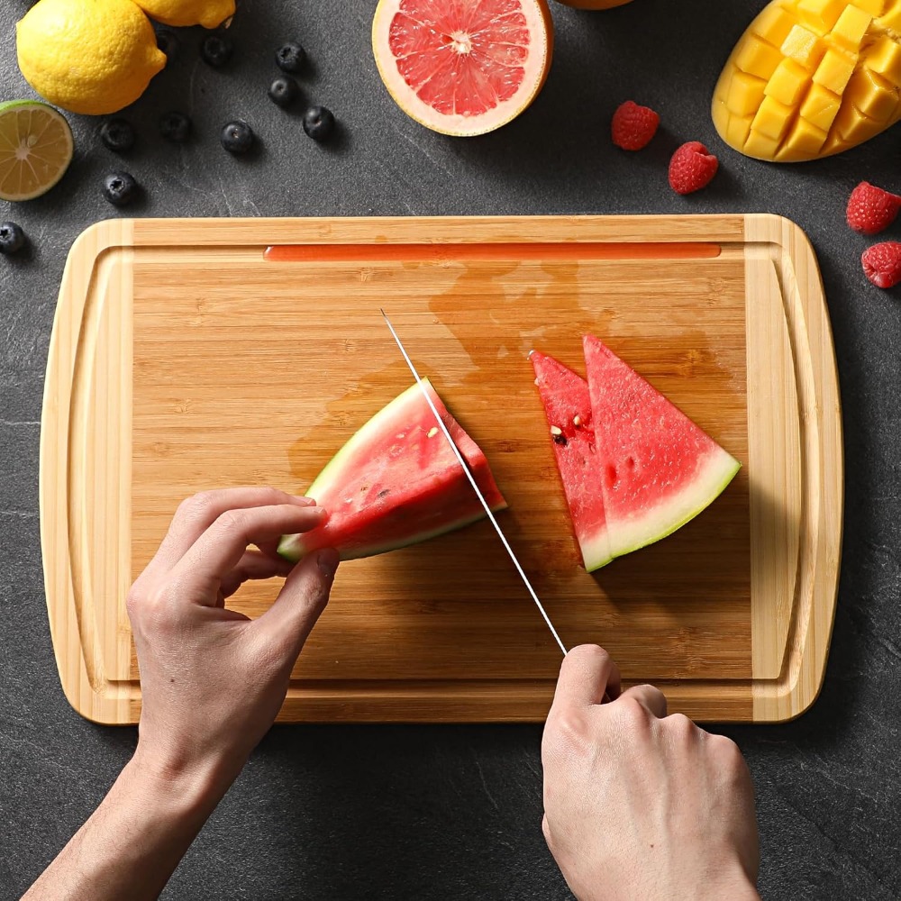 Large Wooden Cutting Board for - Meal Prep Organic avis et prix