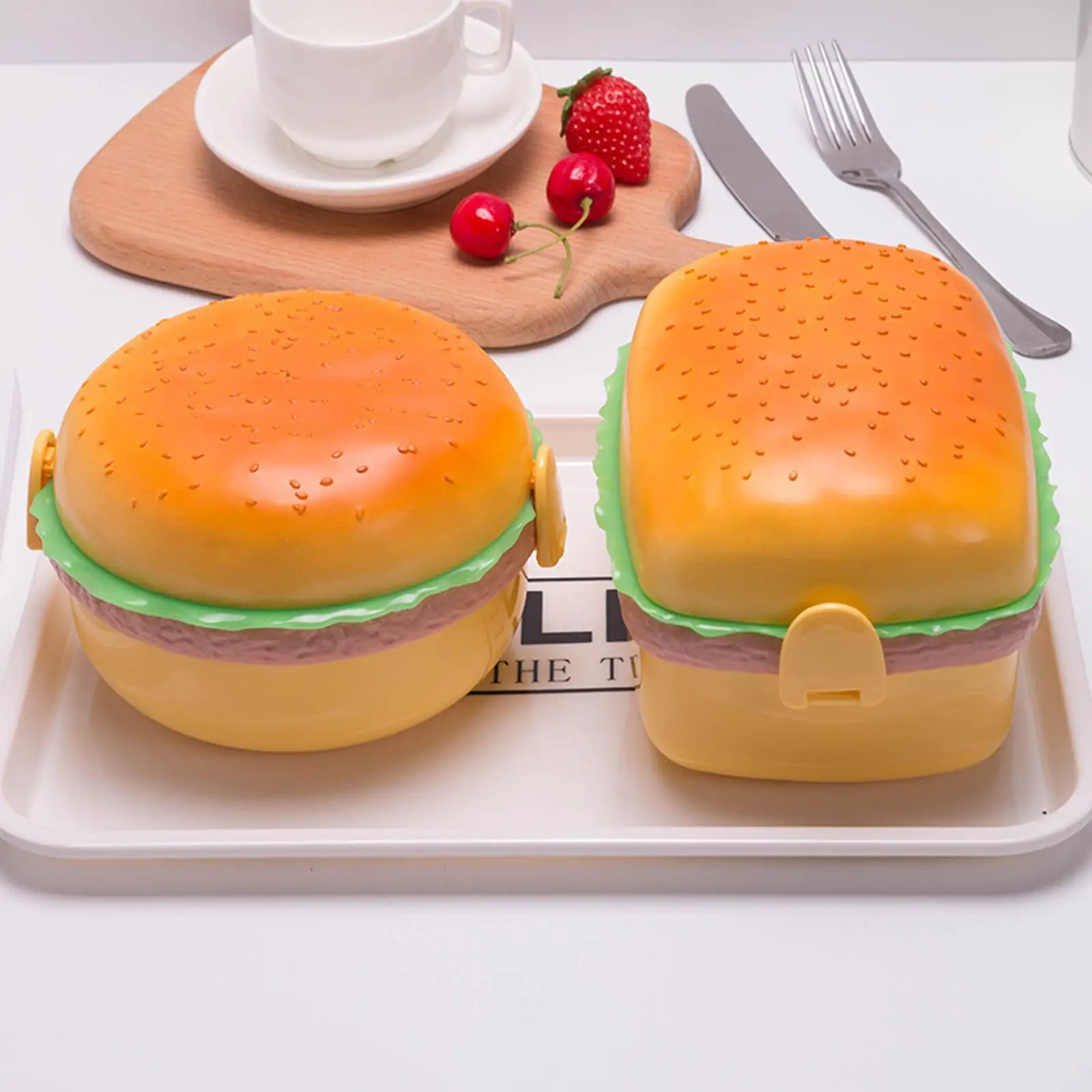 Hamburger Lunch Box Double Tie - Meal Prep Lunch Boxes avis et prix