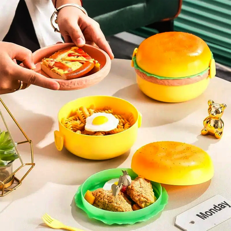 Hamburger Lunch Box Double Tie - Meal Prep Lunch Boxes avis et prix
