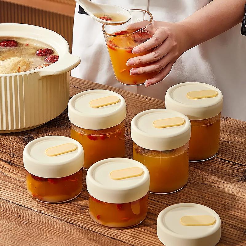 1Pc 240/400ML Glass Food Stora - Meal Prep Juice Bottles avis et prix
