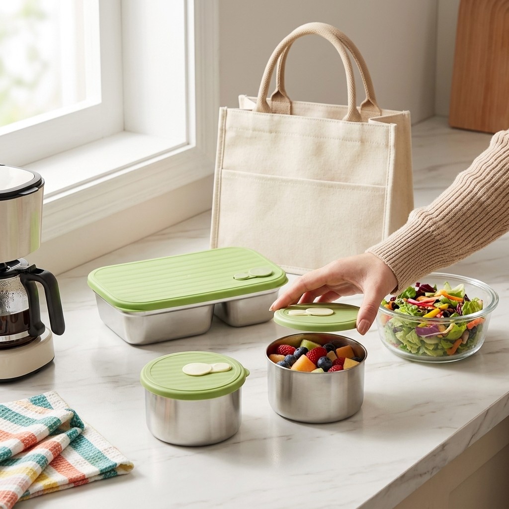 Microwave Safe 304 Stainless S - Meal Prep Lunch Boxes avis et prix