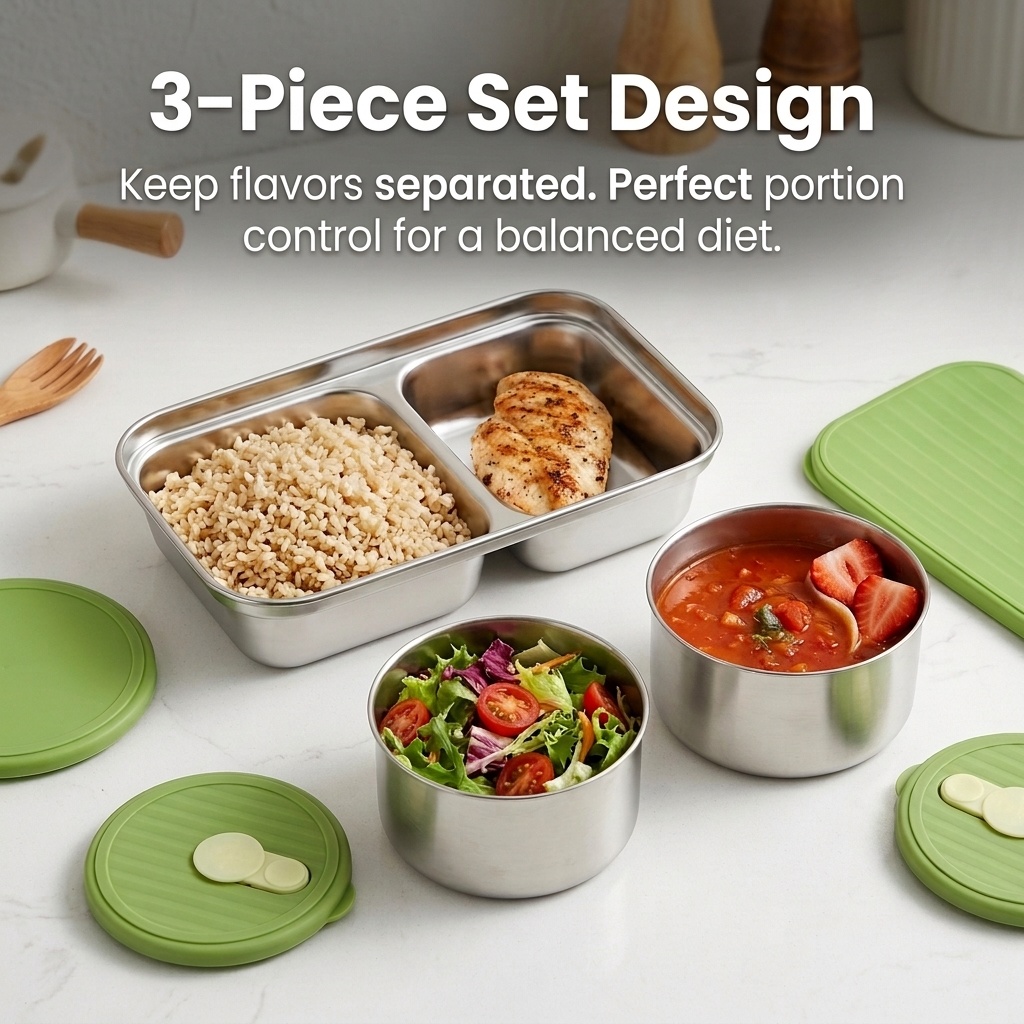 Microwave Safe 304 Stainless S - Meal Prep Lunch Boxes avis et prix