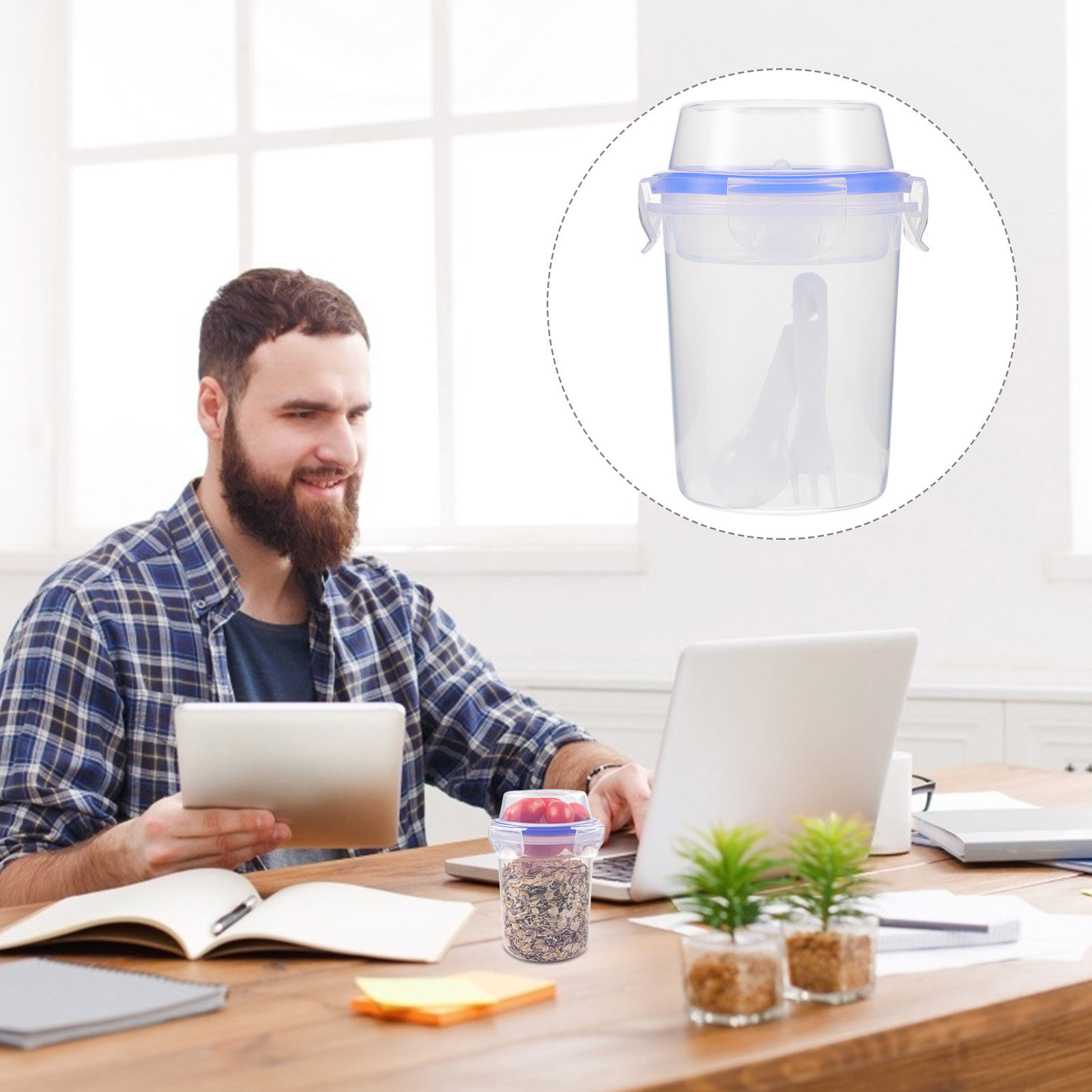 2Pcs Storage Containers Sealed - Meal Prep Yogurt Cups avis et prix