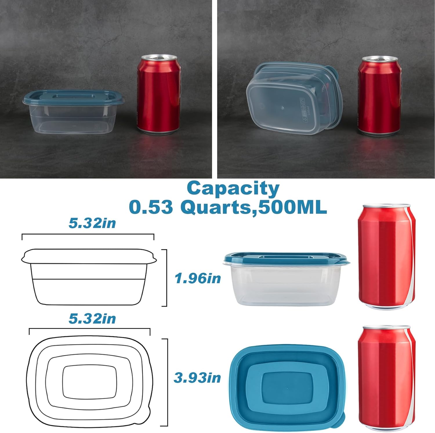 5-Pack BPA-Free Meal Prep Cont - Meal Prep Containers avis et prix