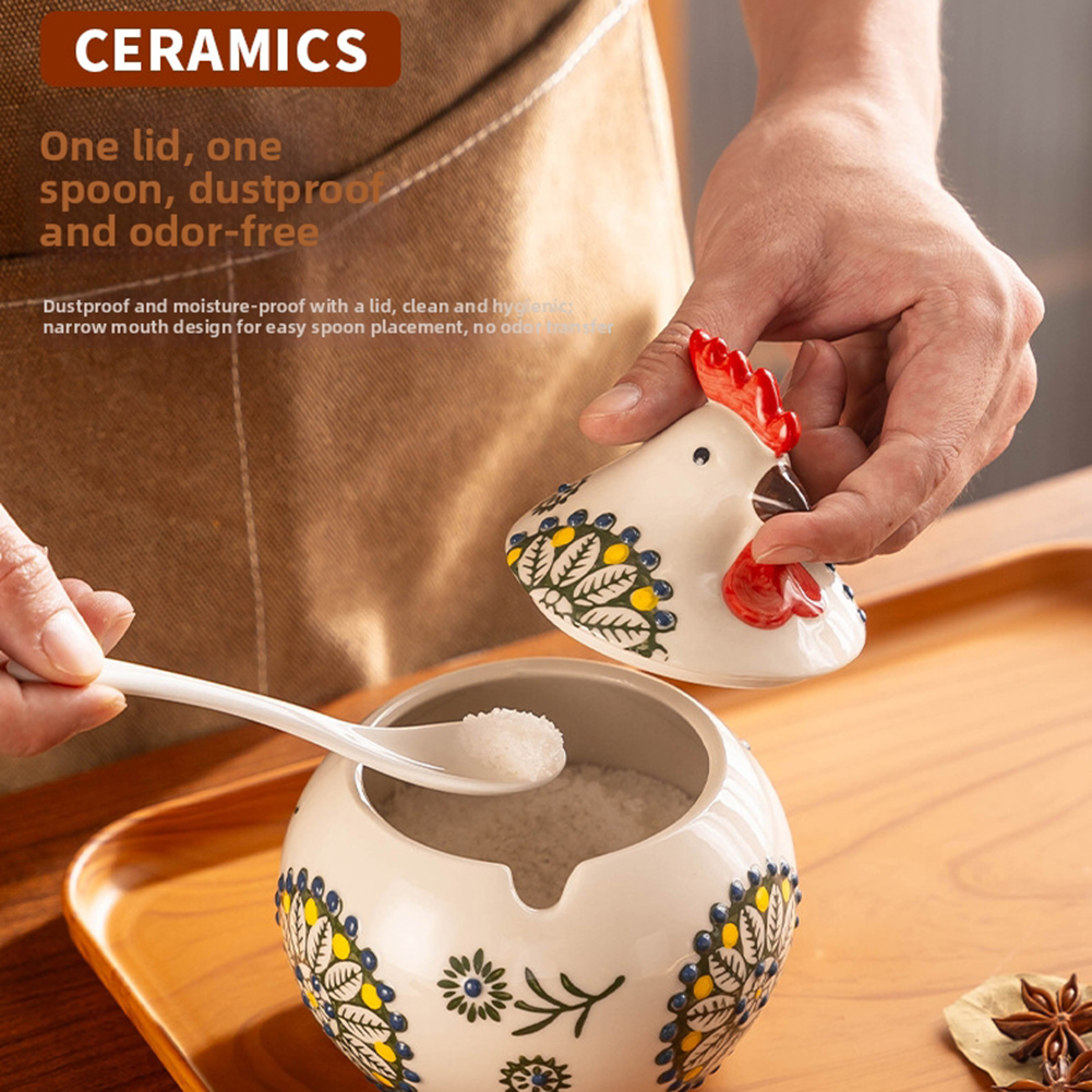 Cute Chicken Seasoning Jar Wit - Herb Keeper Bottle avis et prix