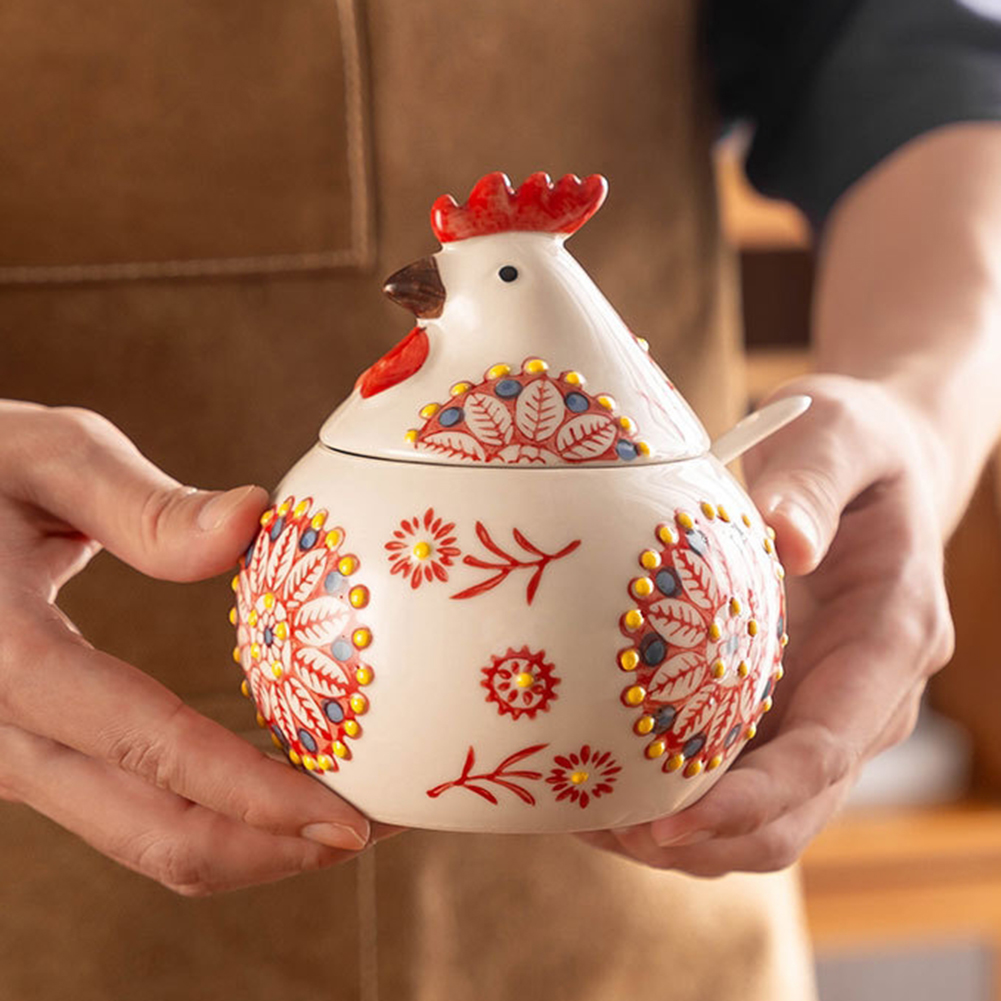 Cute Chicken Seasoning Jar Wit - Herb Keeper Bottle avis et prix