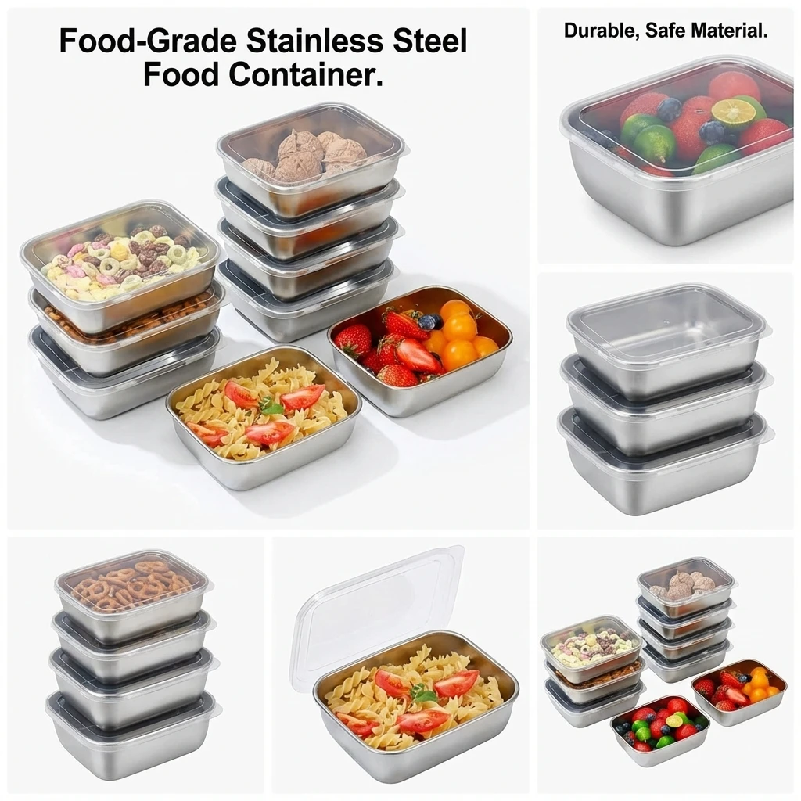 5PCS Stainless Steel Food Stor - Meal Prep Lunch Boxes avis et prix