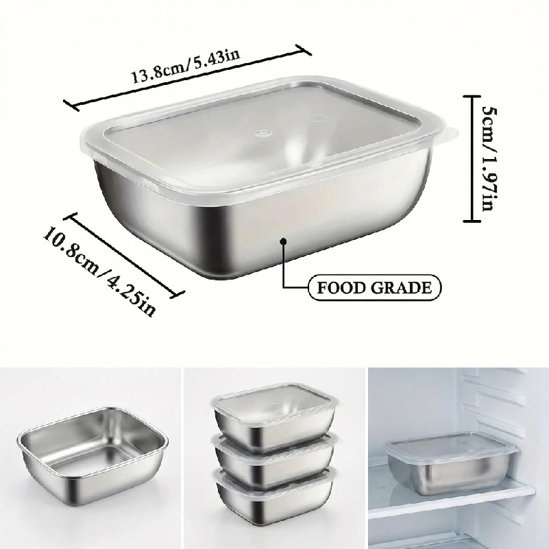 5PCS Stainless Steel Food Stor - Meal Prep Lunch Boxes avis et prix